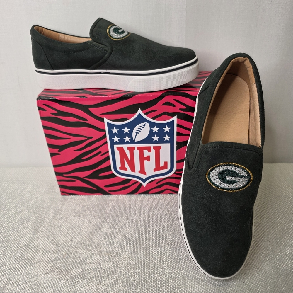 NFL 🌎 Green Bay Packers The Squad Slip-On Shoes Sz 9